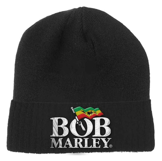 Official Bob Marley Logo Black Beanie Hat