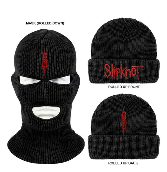 Official Slipknot Logo Mask Black Beanie Hat