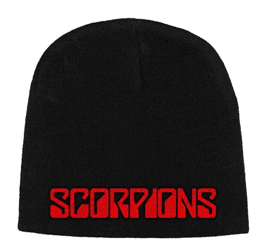 Official Scorpions Logo Black Beanie Hat