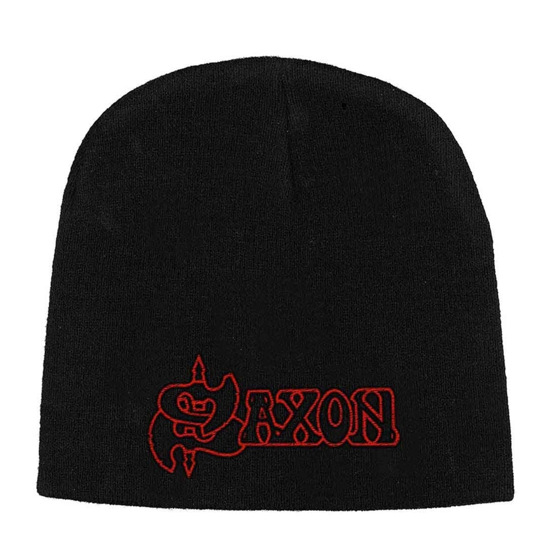Official Saxon Logo Black Beanie Hat