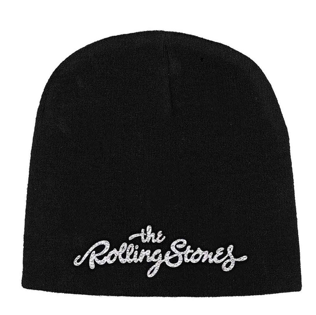 Official The Rolling Stones Logo Black Beanie Hat