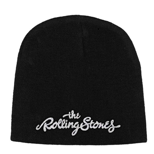 Official The Rolling Stones Logo Black Beanie Hat