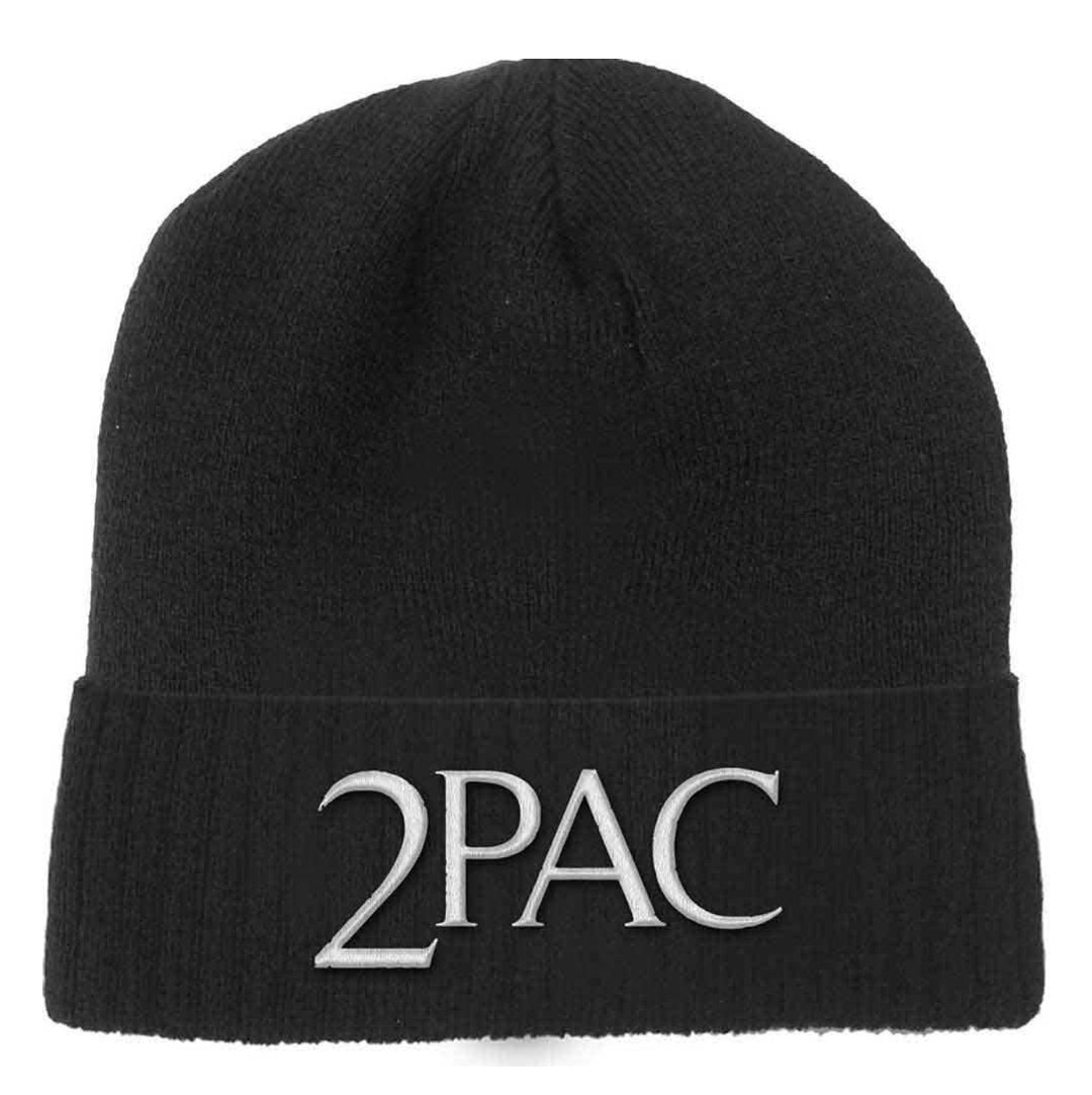 Official Tupac Logo Black Beanie Hat
