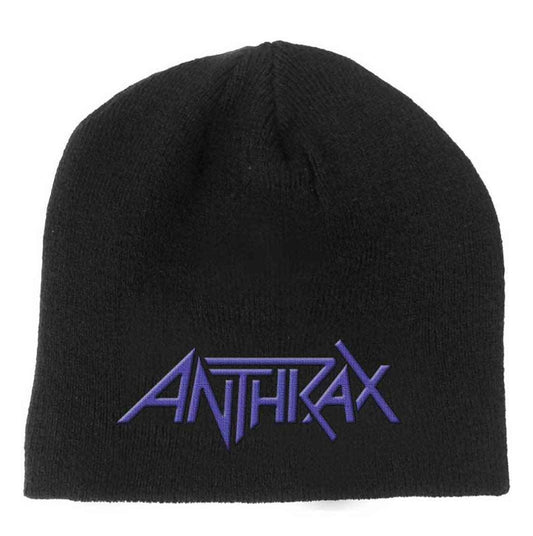 Official Anthrax Logo Black Beanie Hat