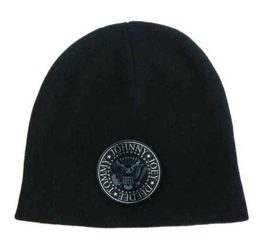 Official Ramones Presidential Seal Black Beanie Hat